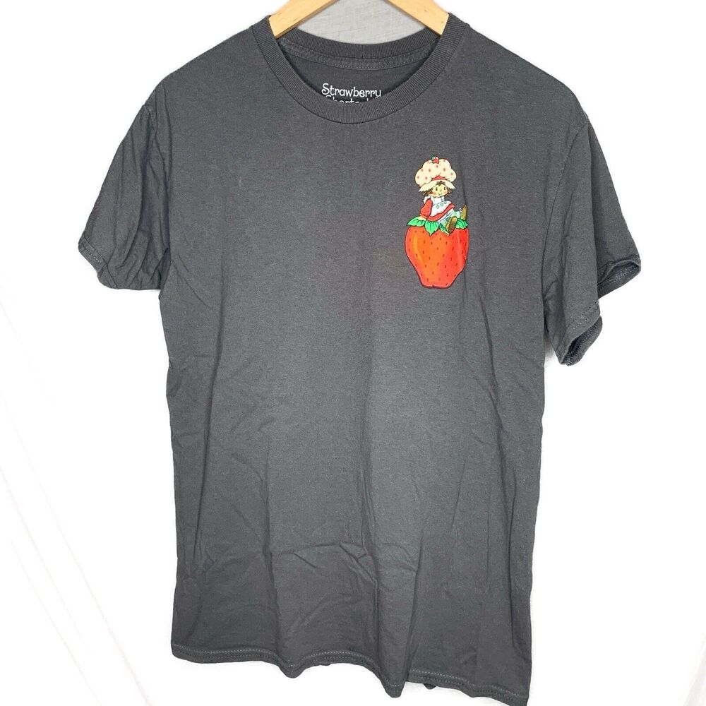 Strawberry Shortcake Full Shirt Graphic Tee Grey Tshirt Size M Girlhood Core